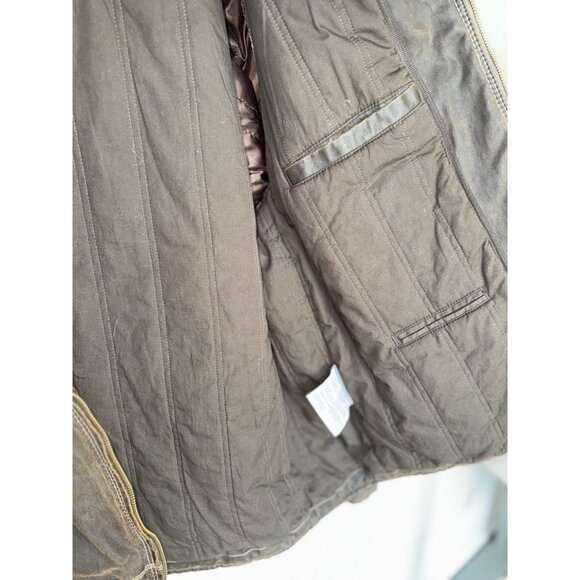 VTG Columbia Bomber Jacket Brown Cotton Full Zip Lined Outdoor Mens 2XL Dress Z - Picture 4 of 9